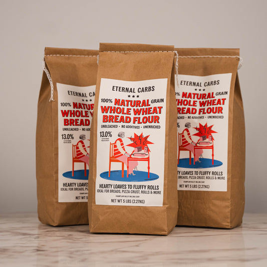 Three bags of high protein flour